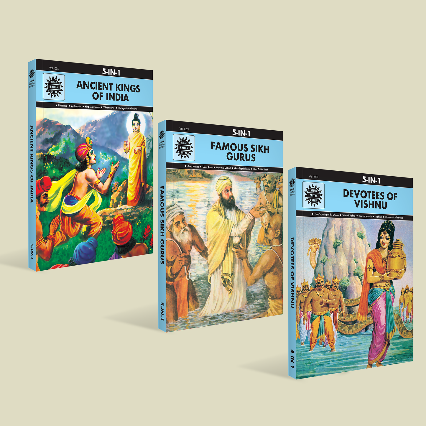 Amar Chitra Katha 5-in-1 Pack of 3 - (Assorted)
