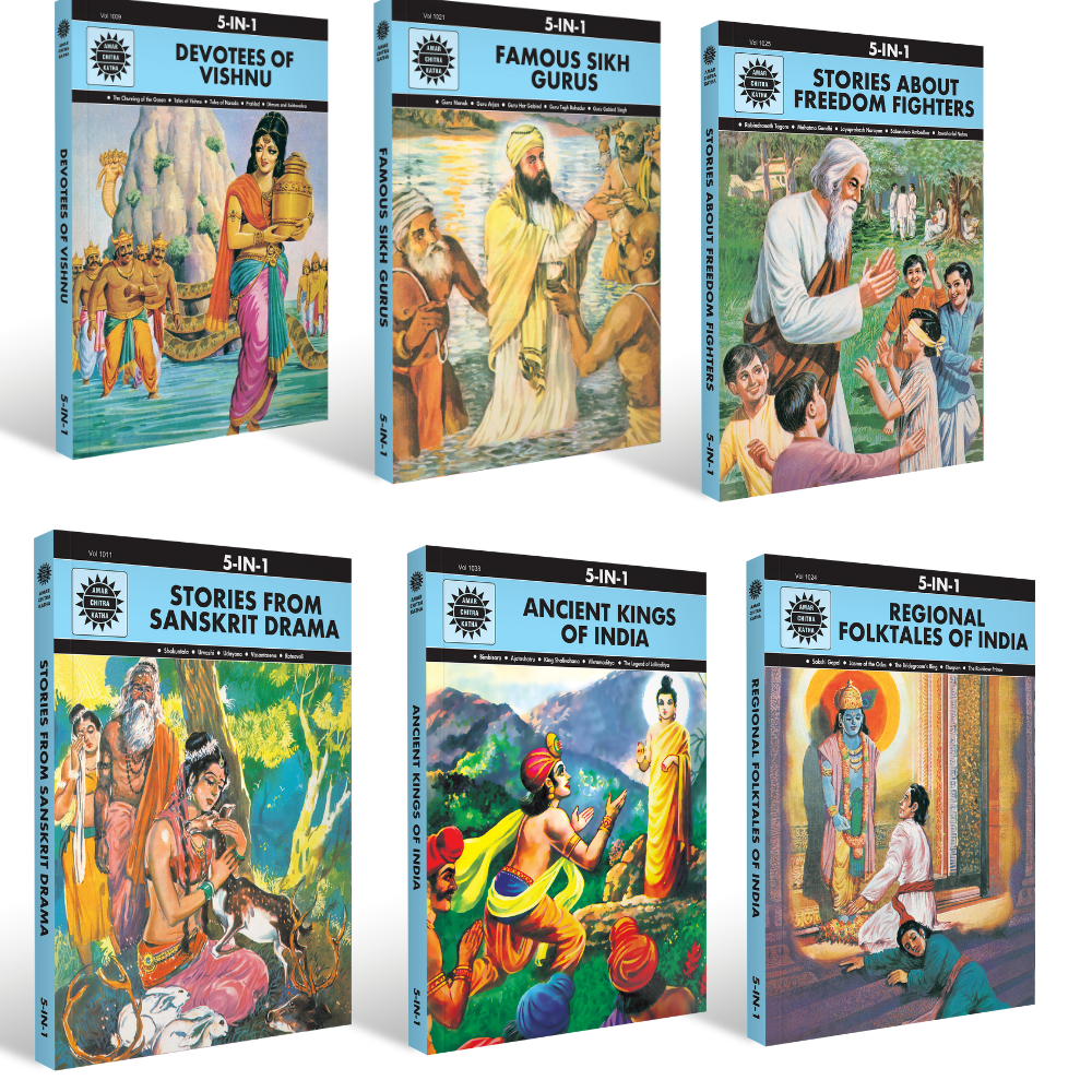 Amar Chitra Katha 5-in-1 Pack of 6 - (Assorted)