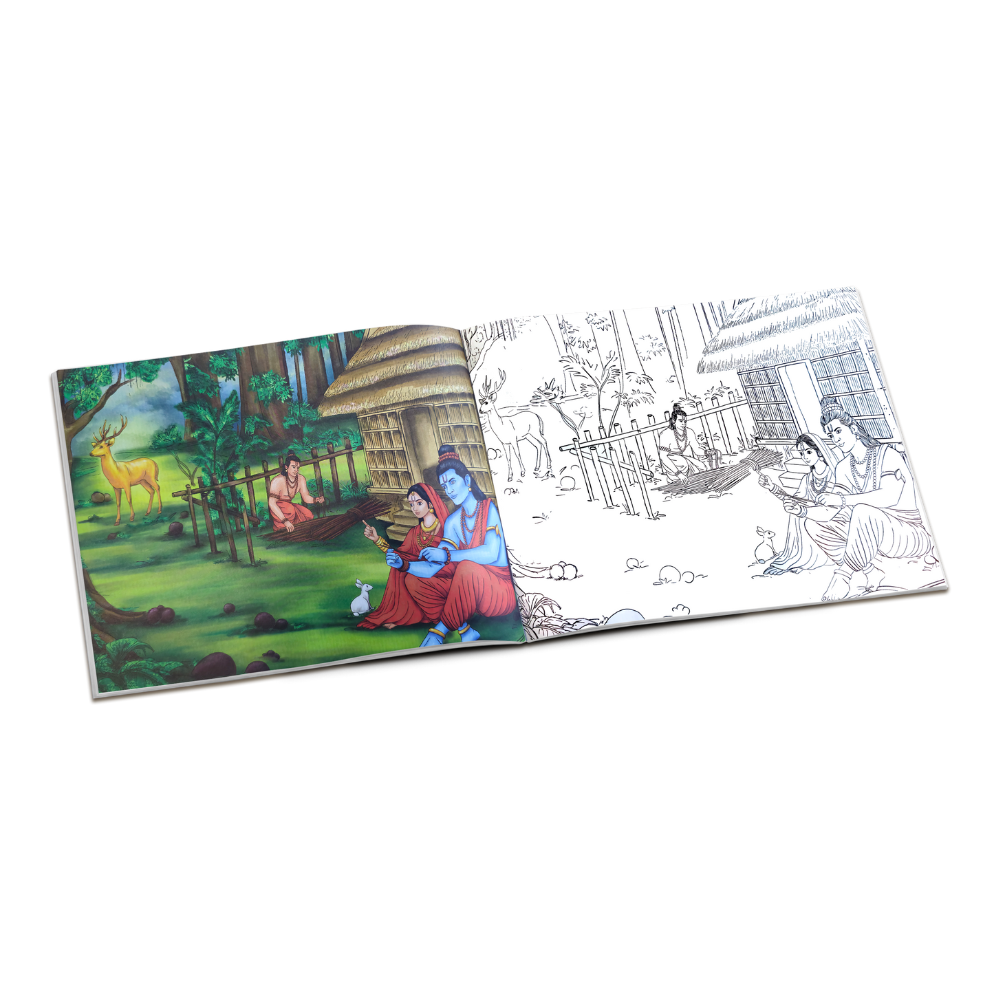 Ramayan Coloring Book - Color, Learn & Play