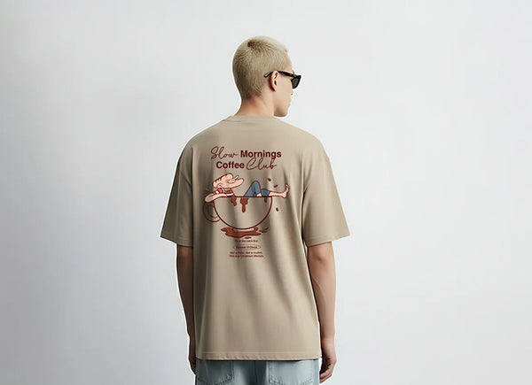SLOW MORNINGS OVERSIZED T-SHIRT